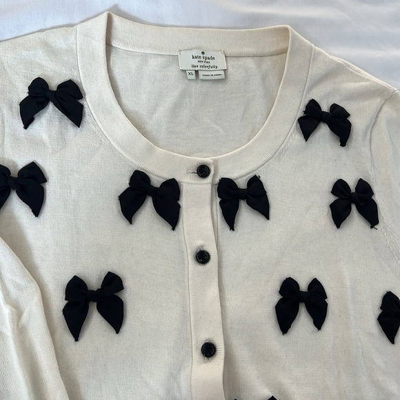 Kate Spade Ruthie Bow Cardigan EUC Size XL - Picture 3 of 3